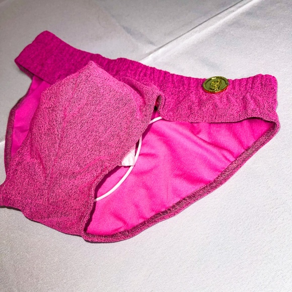 Slick It Up Men's Pink Swim Brief Small - Picture 3 of 10